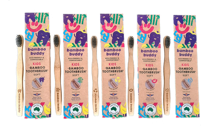 Kids Bamboo Toothbrush With Eco-Unique Identifiers