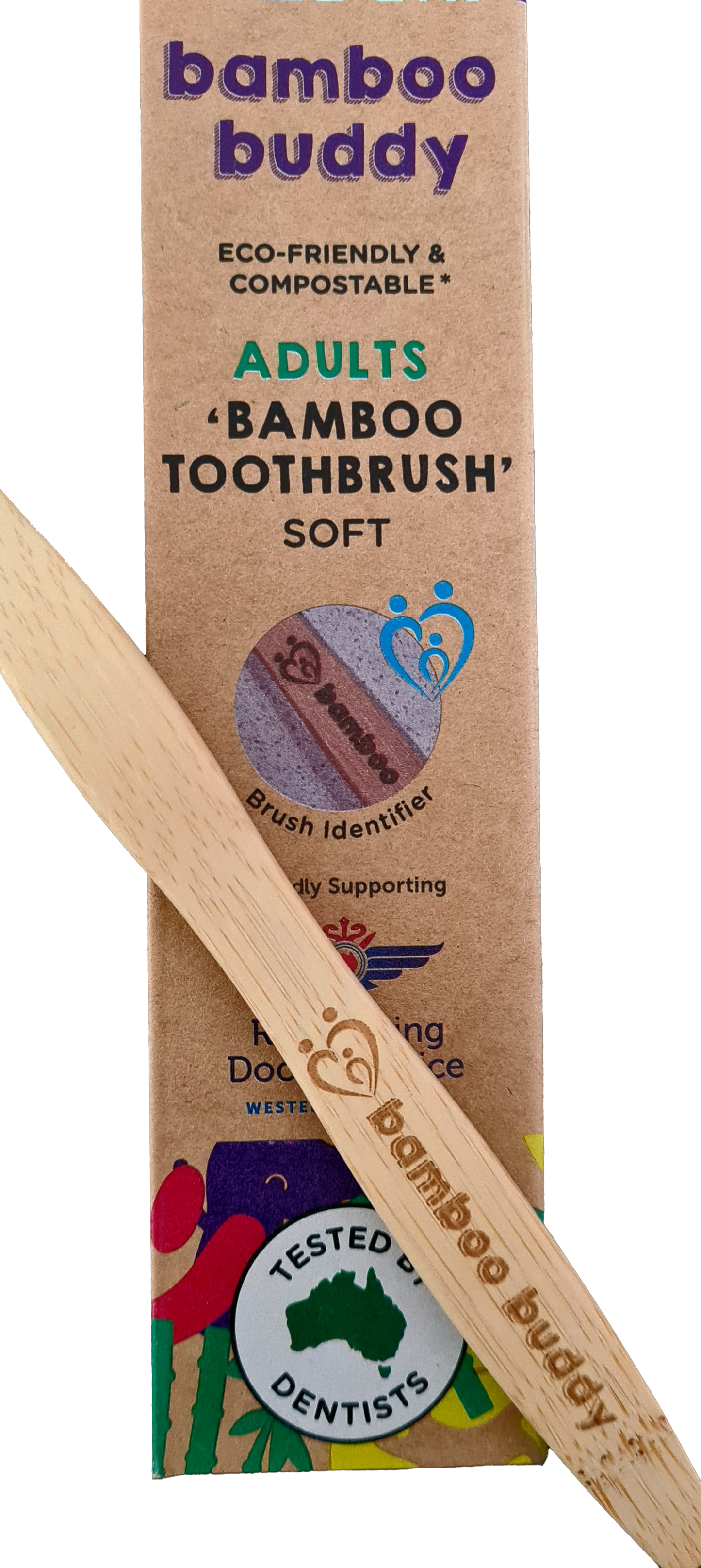 Adult Bamboo Toothbrush With Eco-Unique Identifiers