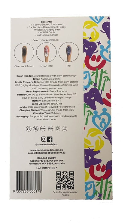 Adult Electric Bamboo Toothbrush Kit (Plus FREE Dental Hygiene Pack)