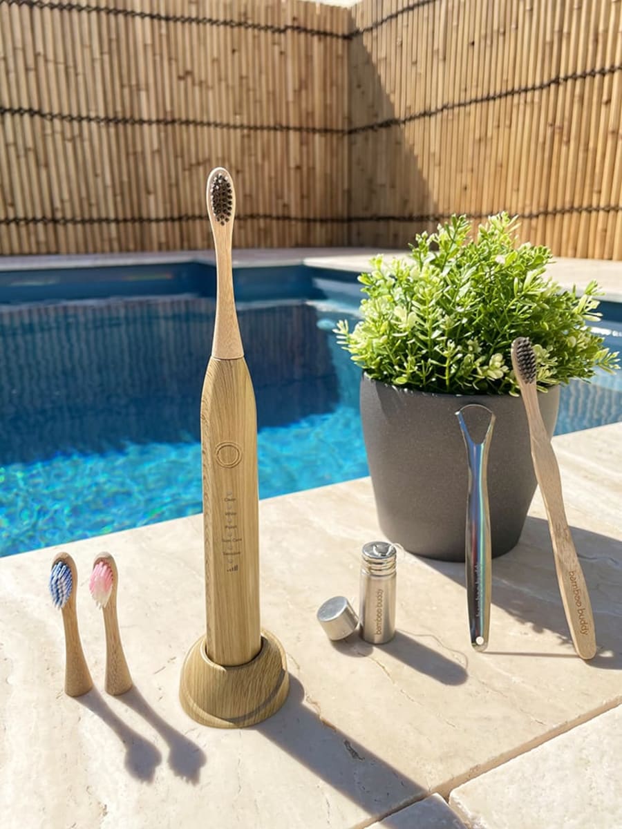 Adult Electric Bamboo Toothbrush Kit (Plus FREE Dental Hygiene Pack)