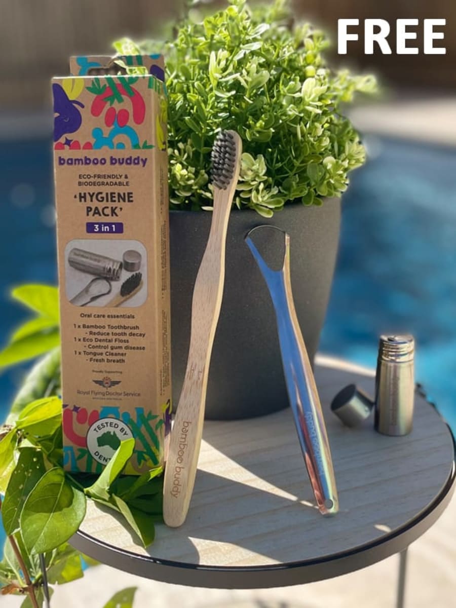 Adult Electric Bamboo Toothbrush Kit (Plus FREE Dental Hygiene Pack)